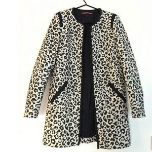 Black & White Leopard Jacquard Jacket size 1